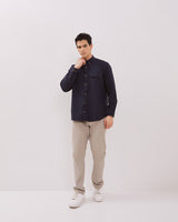 Men's Navy Long Sleeved Shirt