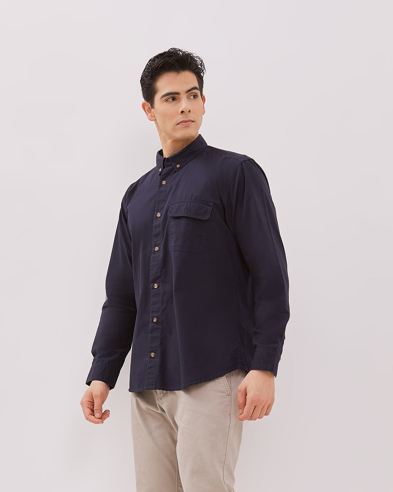 Men's Navy Long Sleeved Shirt
