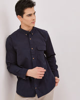 Men's Navy Long Sleeved Shirt