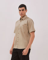 Men's Cream Short Sleeve Shirt