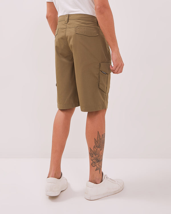 Olive Green Ripstop Cargo Shorts