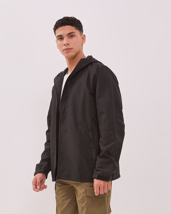 Men's Black Windbreaker Jacket