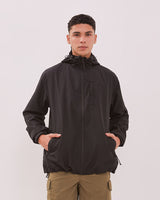 Men's Black Windbreaker Jacket