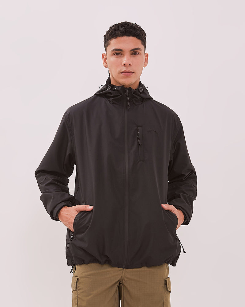 Men's Black Windbreaker Jacket