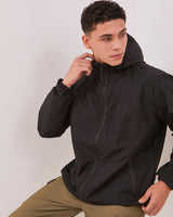 Men's Black Windbreaker Jacket