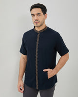 Navy Men's Long Sleeve Koko Shirt