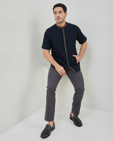 Navy Men's Long Sleeve Koko Shirt