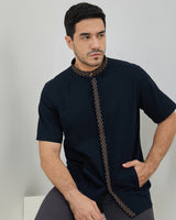 Navy Men's Long Sleeve Koko Shirt