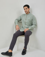 Men's Green Long Sleeve Koko Shirt