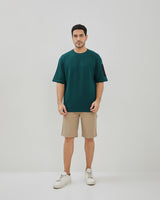 Men's Plain Green Cotton T-Shirt