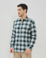 Men's Green Plaid Long Sleeve Shirt