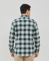 Men's Green Plaid Long Sleeve Shirt