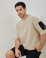 Men's Plain Cotton Brown T-Shirt