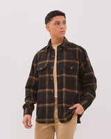 Men's Brown Flannel Jacket