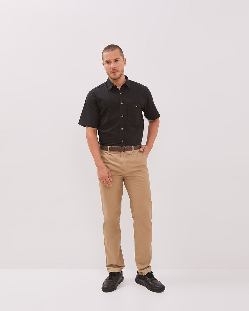 Men's Basic Khaki Chinos Long Pants