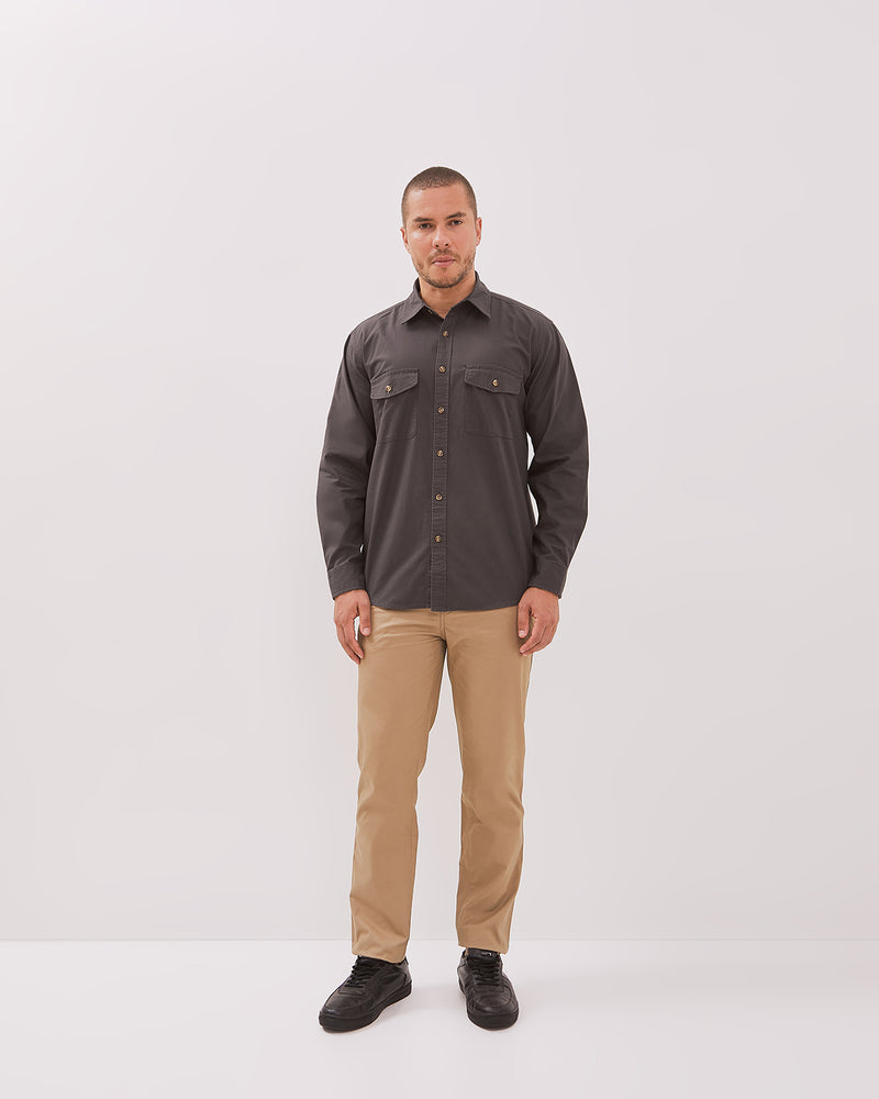 Men's Long Sleeve Gray Shirt