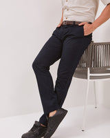 Men's Navy Blue Basic Chinos Long Pants