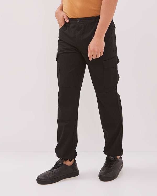 Men's Black Cargo Chinos Pants
