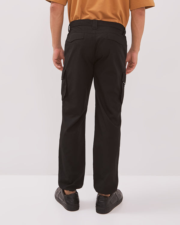 Men's Black Cargo Chinos Pants
