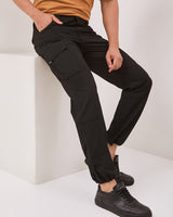 Men's Black Cargo Chinos Pants