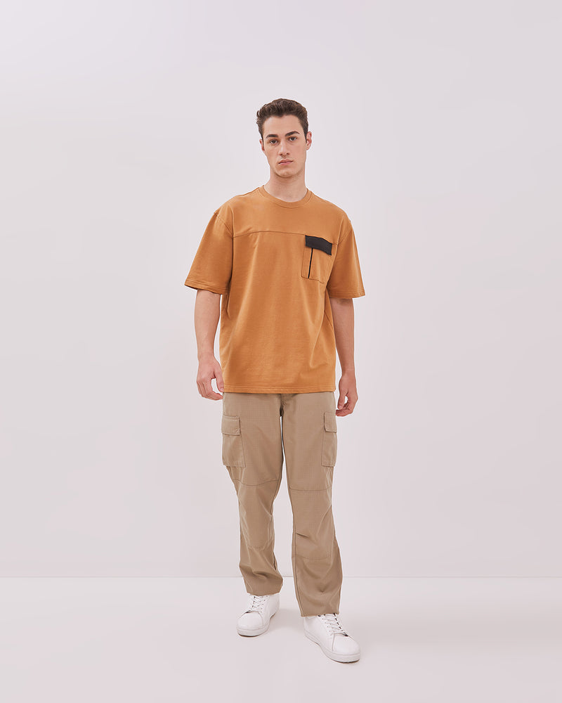 Men's Brown Short Sleeve T-Shirt