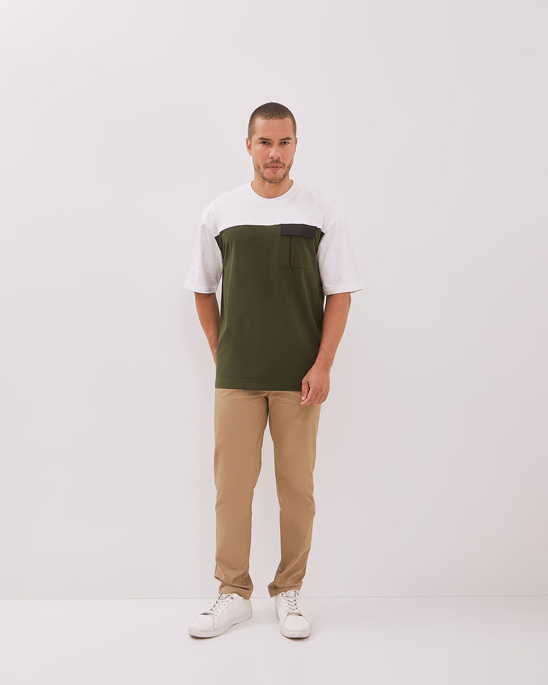 Men's Combination Green Short Sleeve T-Shirt