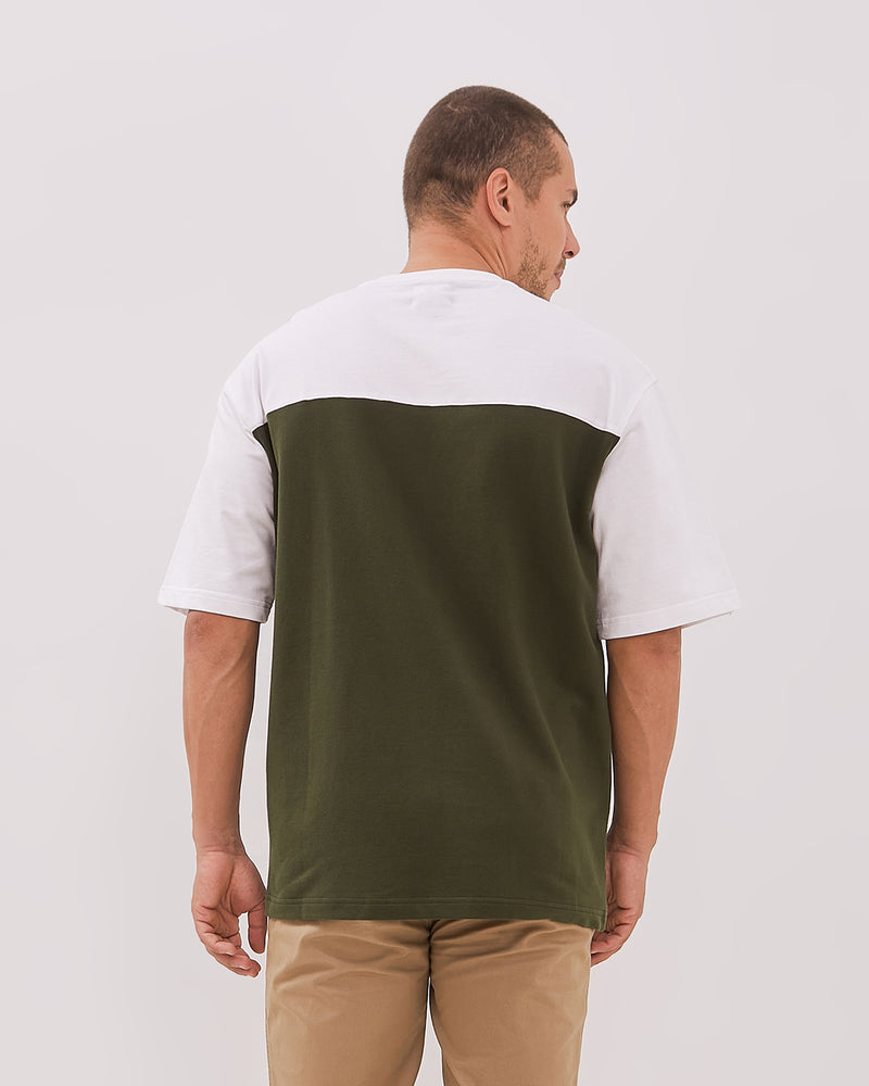 Men's Combination Green Short Sleeve T-Shirt
