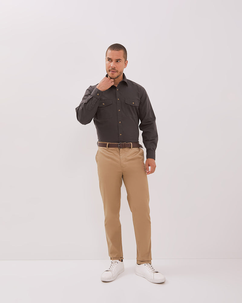 Men's Long Sleeve Gray Shirt