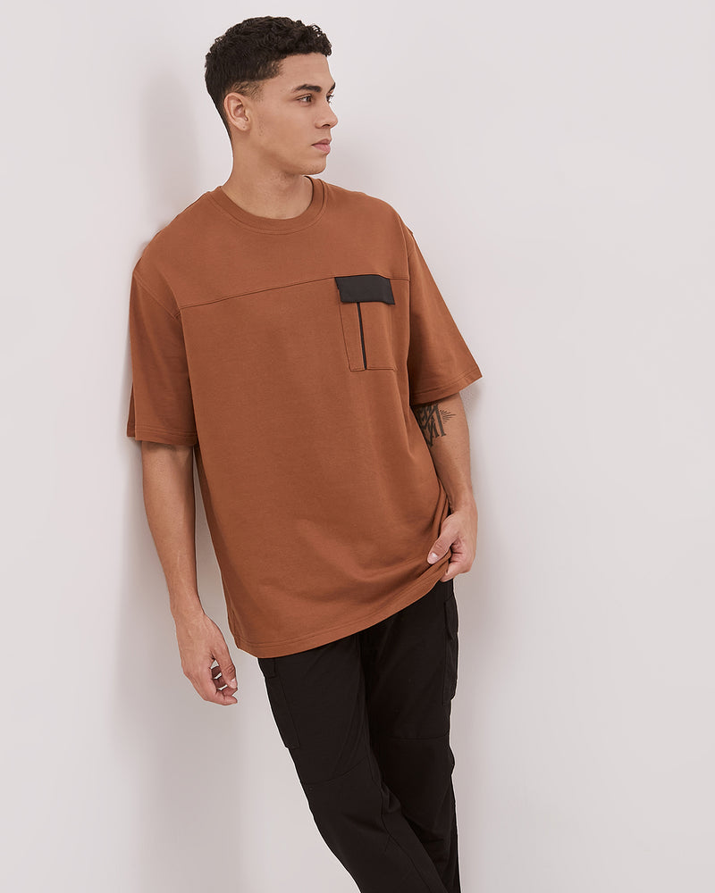 Brown Men's Short Sleeve T-Shirt