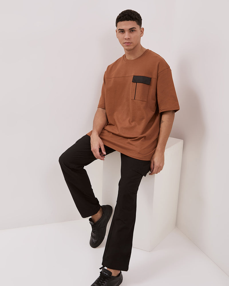 Brown Men's Short Sleeve T-Shirt
