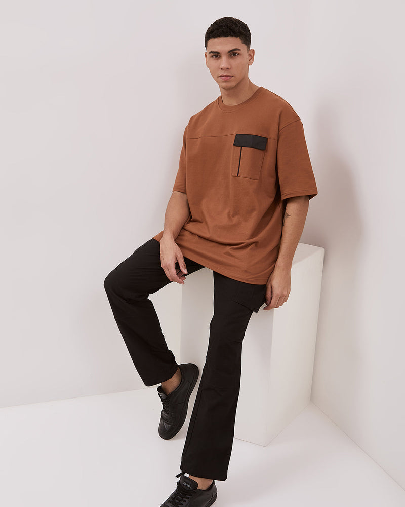 Brown Men's Short Sleeve T-Shirt