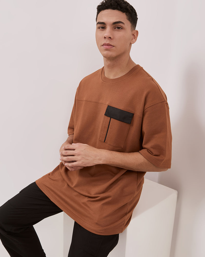 Brown Men's Short Sleeve T-Shirt
