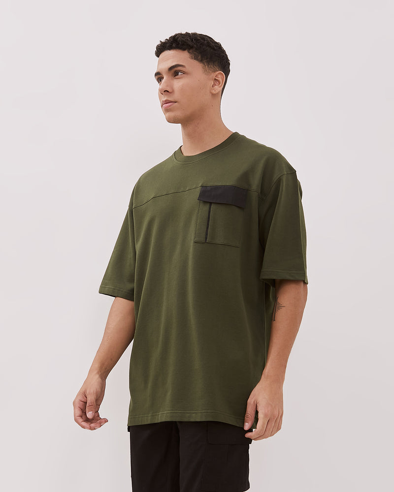 Men's Olive Green Oversize T-Shirt