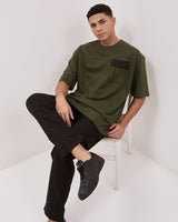 Men's Olive Green Oversize T-Shirt