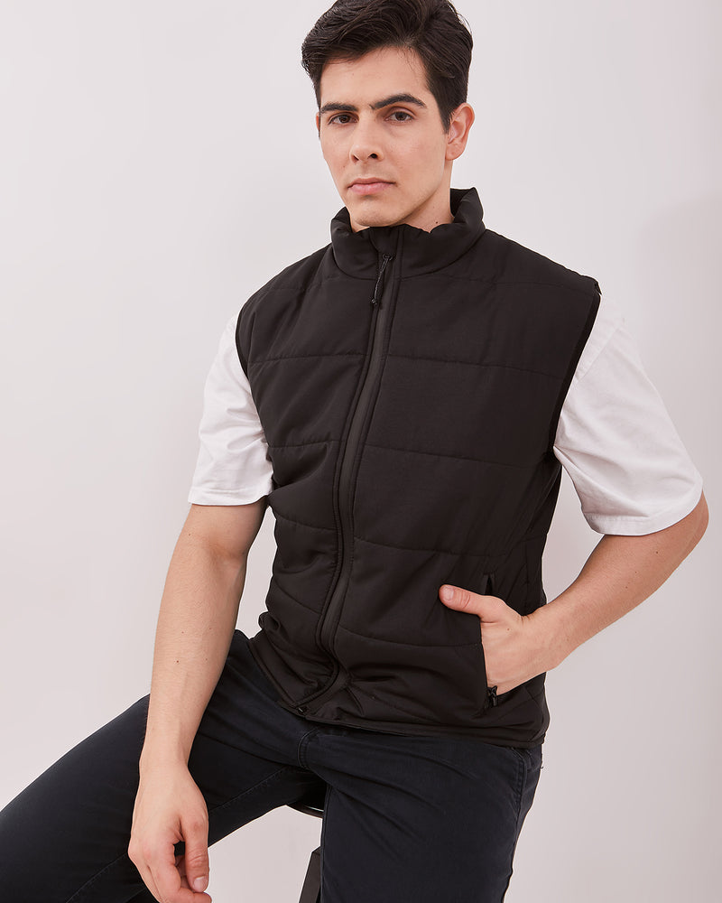 Men's Black Casual Vest