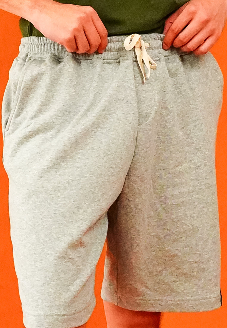 Grey Bermuda With Elastic Band Waist