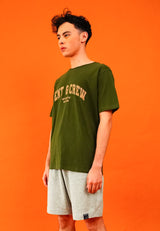 Olive Front Print Shirt