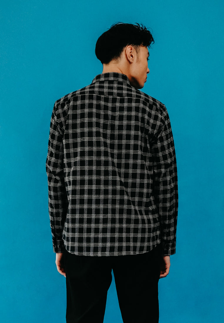 Navy Checks Flannel Shirt
