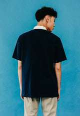 Blue Navy Embroidery Polo