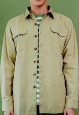 Beige Shirt With Flap Pocket