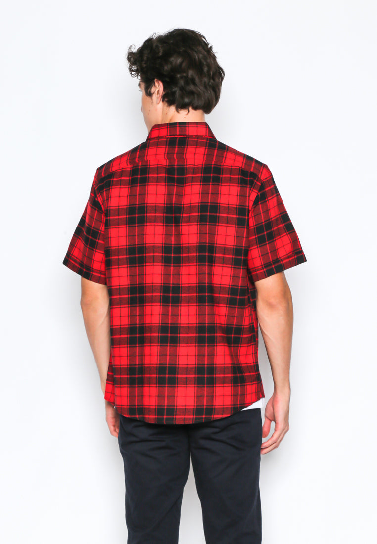 Maroon Checks Flannel Shirt