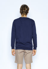 Navy Sweatshirt With Embroidery Details