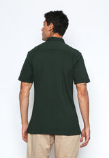 Dark Green Flowy Shirt