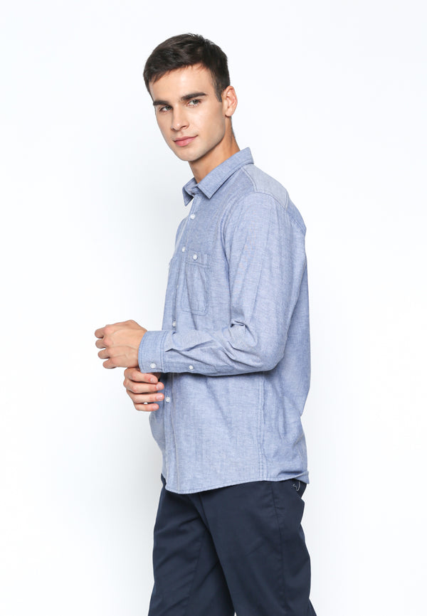 Light Blue Double Pocket Shirt