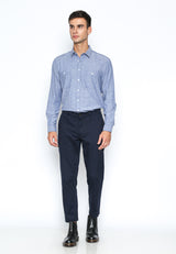 Navy Ankle Chinos Pants