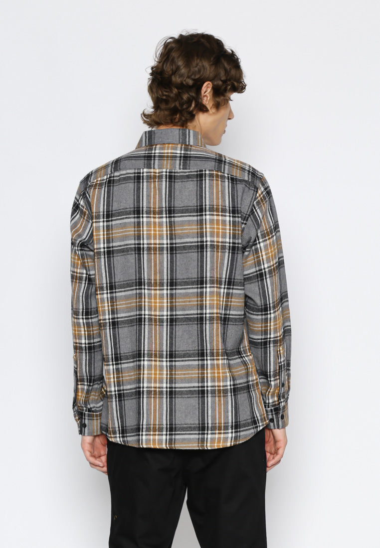 Grey Checks Flannel Shirt