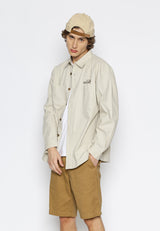 Khaki Overshirt With Print