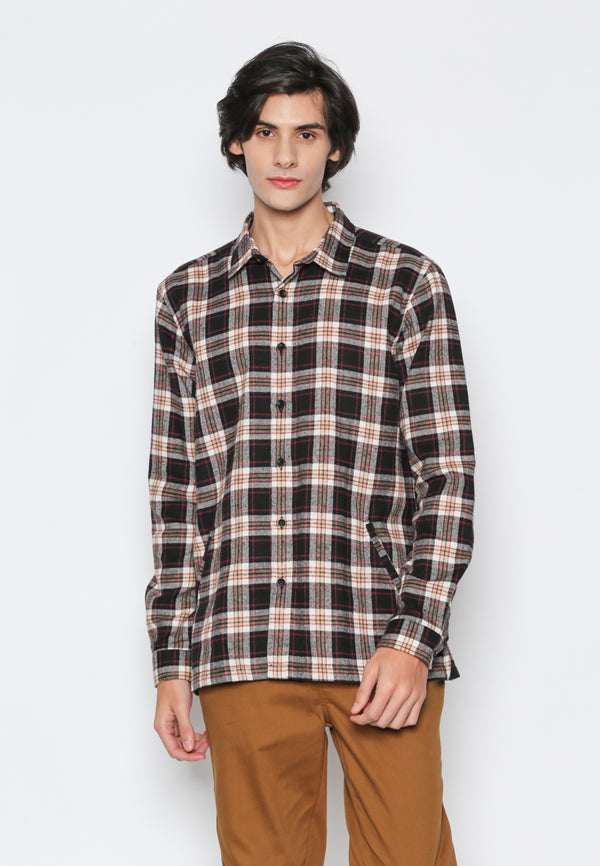 Black Flannel Shacket